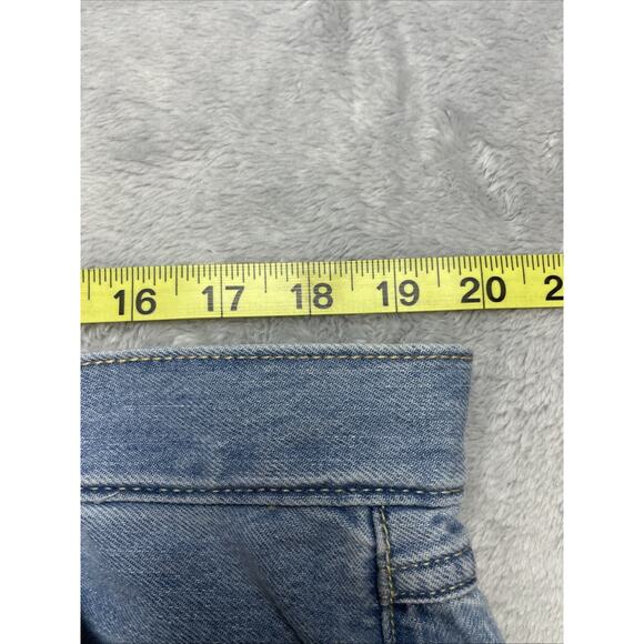 Old Navy Baggy Wide Leg Cargo Jeans Womens 16 Blue Mid Rise Skater Grunge - Picture 7 of 10